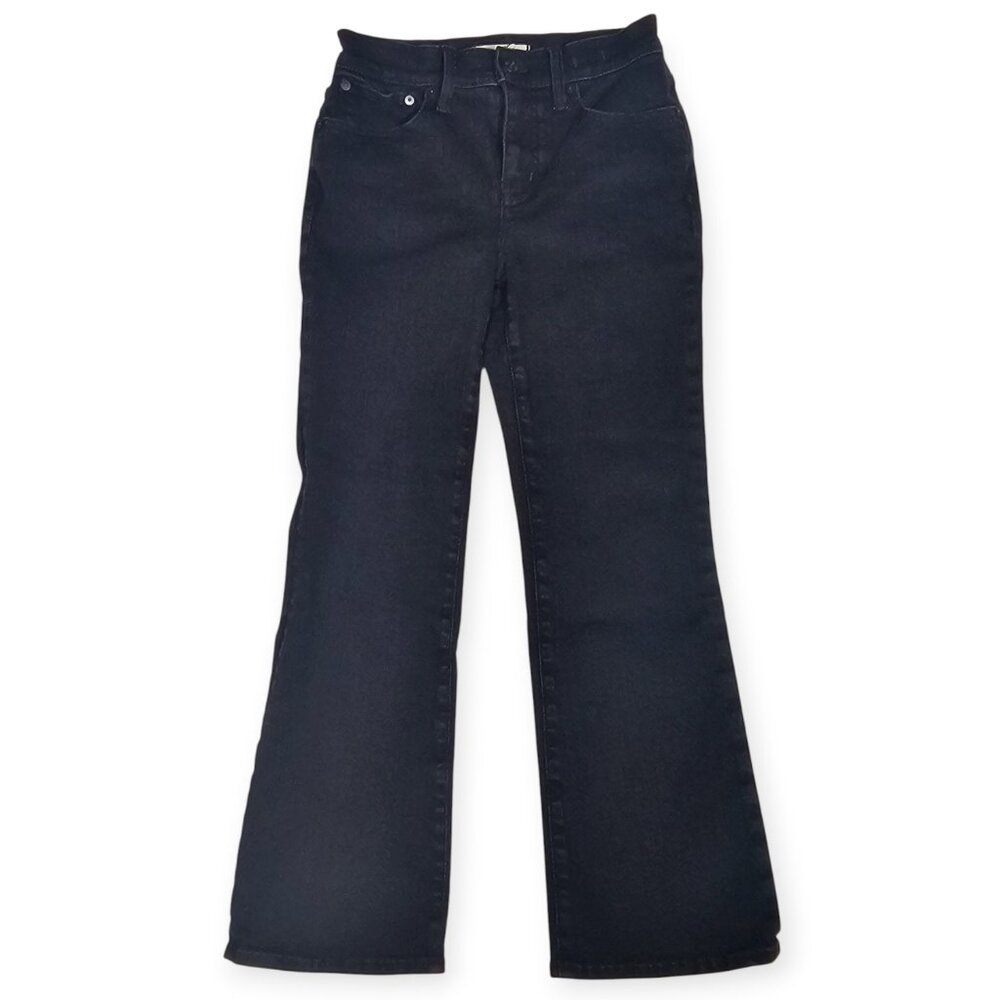 Madewell The Perfect Vintage Flare Jeans Black Denim Size 26